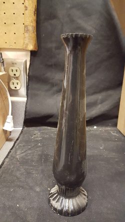Skinny black vase