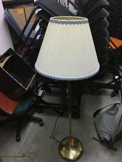 Gold and brown Floor Lamp