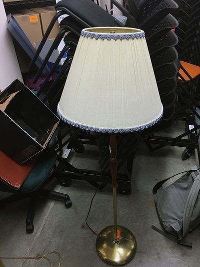 Gold and brown Floor Lamp