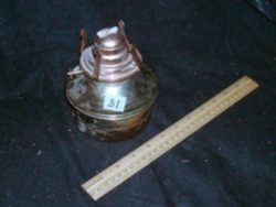 Oil lamp, copper bottom