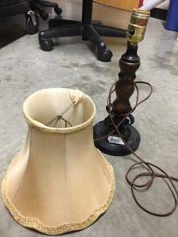 Wood Lamp w/ metal base