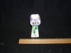 Ceramic purple flower candle holder