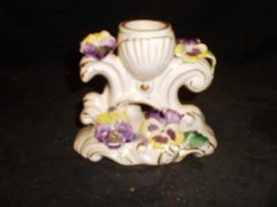 Fancy white candle holder