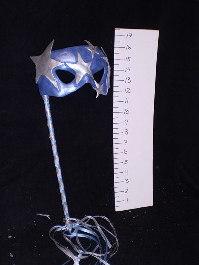 Half mask blue with big silver stars
