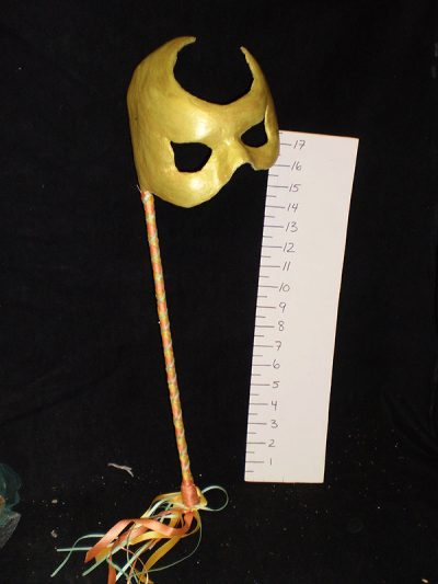 Half mask golden yellow crescent moon