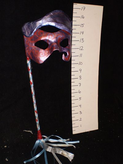 Half mask metallic pink and purple