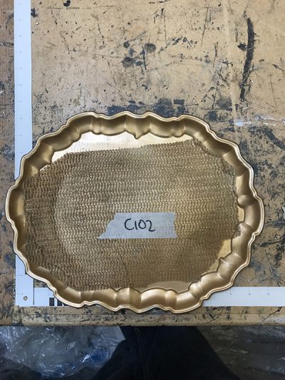 Gold serving tray
