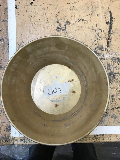 Gold serving bowl