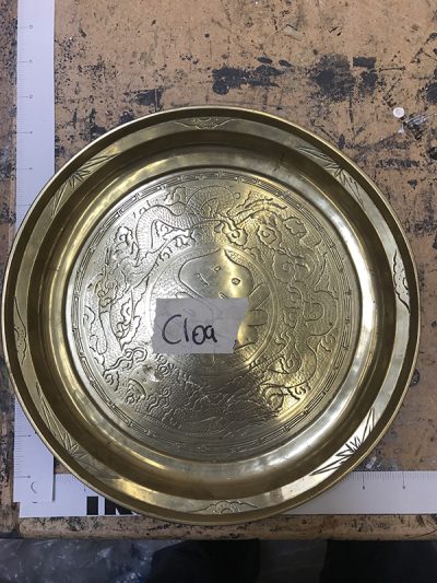 Gold serving tray