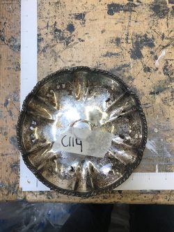 Silver serving dish