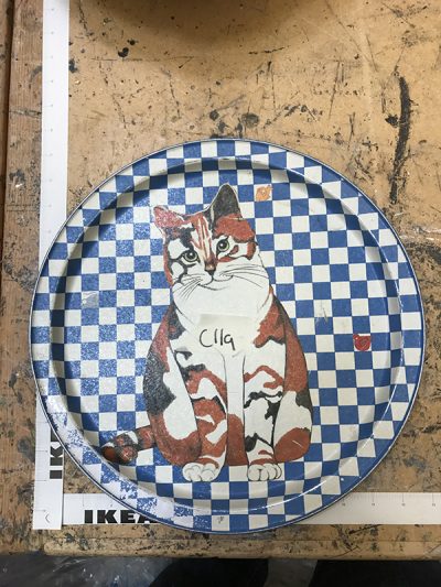 Cat pizza dish