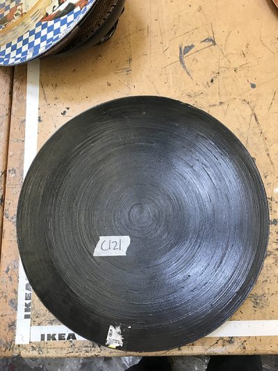 Black wood bowl