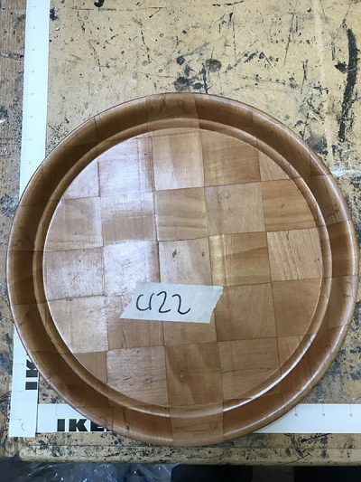 Checkered wooden tray