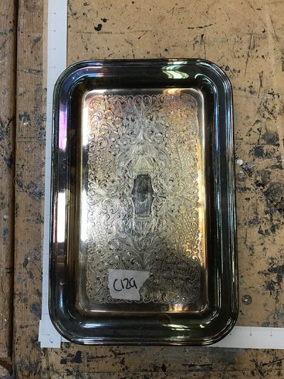 Rectangular serving tray
