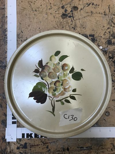 Floral serving tray