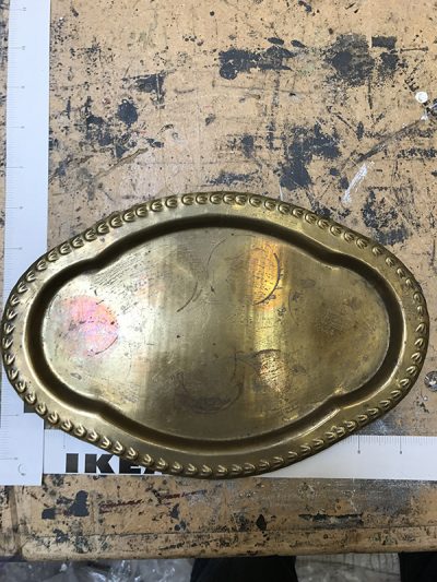 Gold serving tray