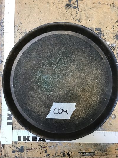 Round brown tray