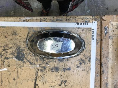 Small oval serving bowl