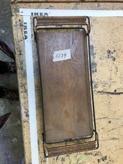 Wood rectangle serving tray