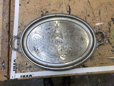 Oval serving tray