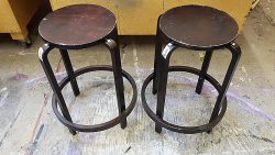 Black wide stools