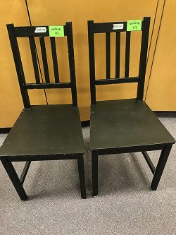 Wooden Chair, Black