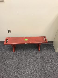 Wooden Bench, Red, Small