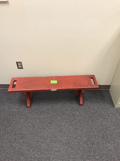 Wooden Bench, Red, Small