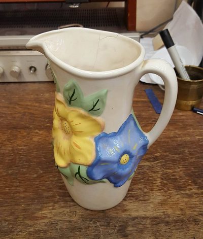 Ceramic Floral Pitcher
