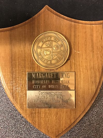 Margarat Lang Plaque 1970