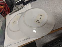 White glass saucer