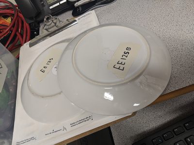 White glass saucer