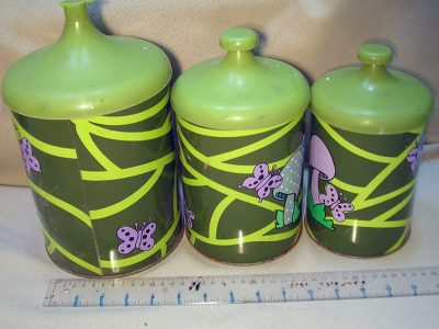 Canister set, avocado green