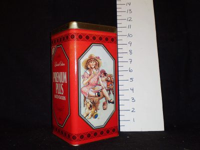 Rectangular Red Christie’s Crackers Tin