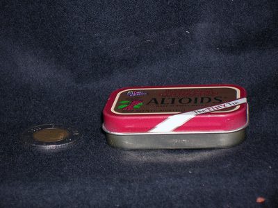 Very small Altoids tin (cinnamon)