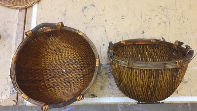 Large Wicker bowls (3/3 set)