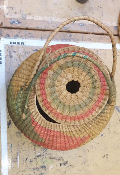 "Snake charmer" Wicker Basket