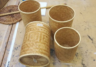 Wicker nesting pots