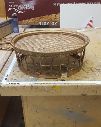 Large wicker low table