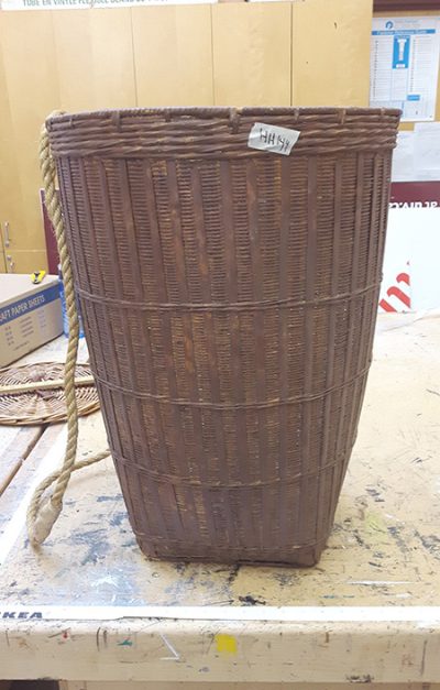 Large wicker shoulder basket
