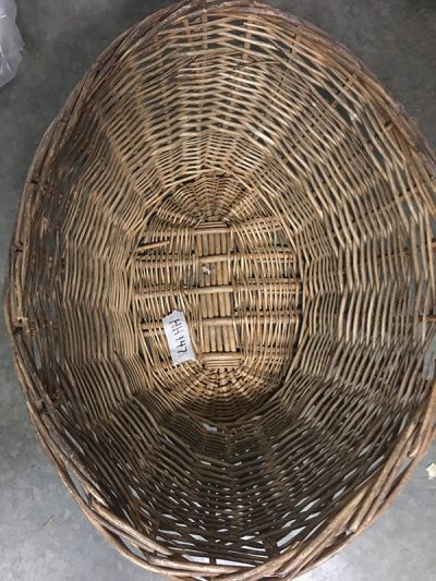 big wide open brown wicker basket