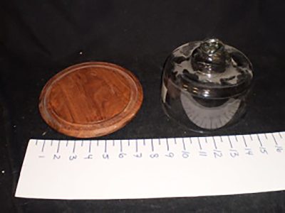Cheese board, matching glass lid