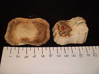 Butter dish, china, w/ lid