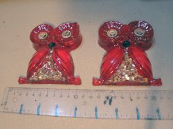 Napkin holder, owl, red