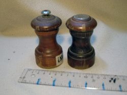 Salt & pepper shakers, brown wooden
