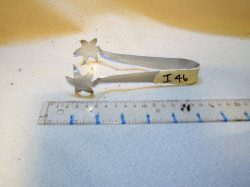 Ice tongs, star shaped grips, metal