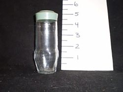 Glass jar green top
