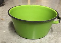 green pot with 2 handle