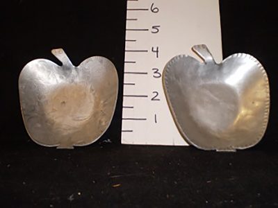 Little silver apple shaped snack tray