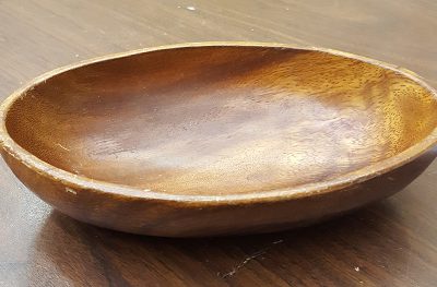 Wooden Oval Candy Bowl